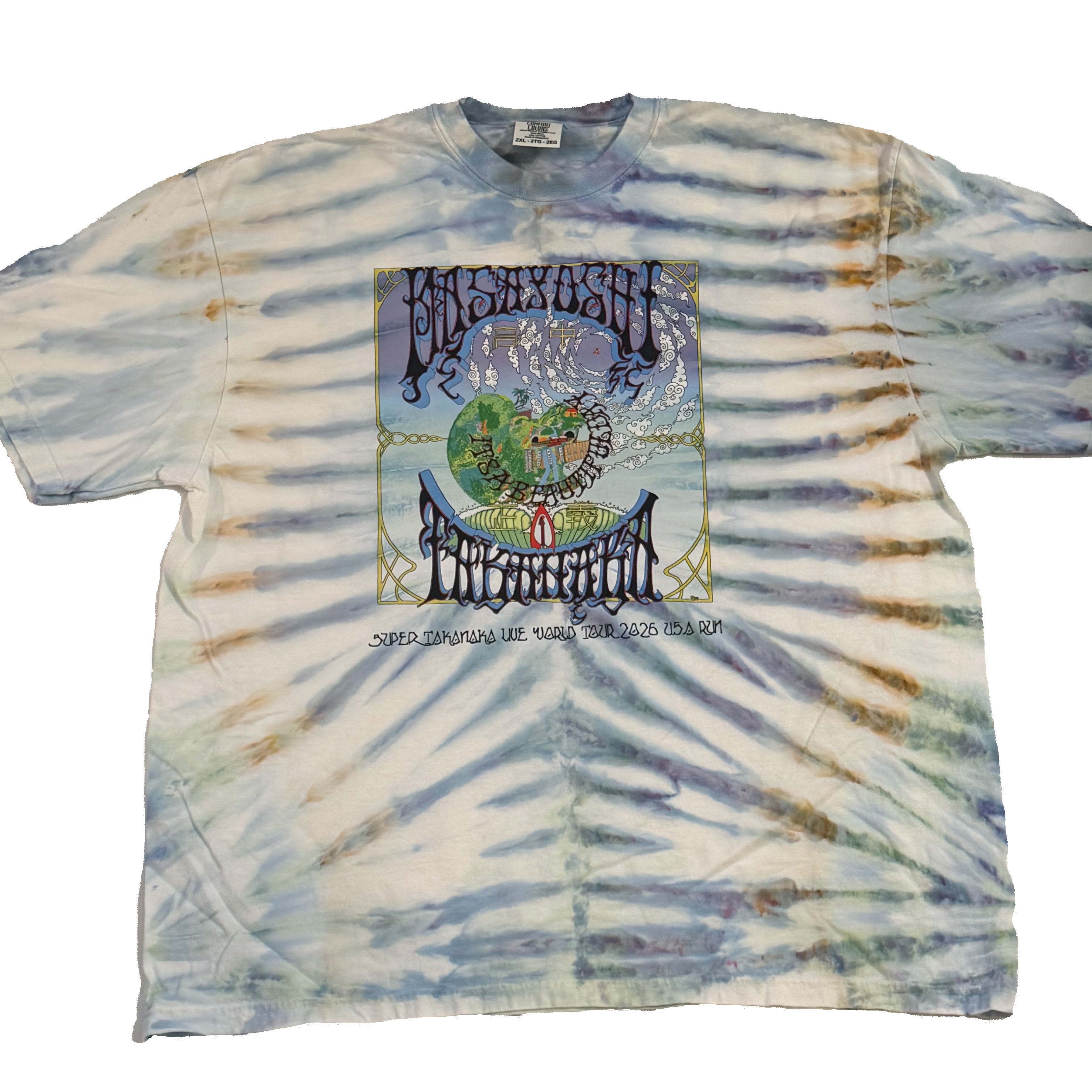 masayoshi world tour/usa run tie dye short sleeve (READY TO SHIP)