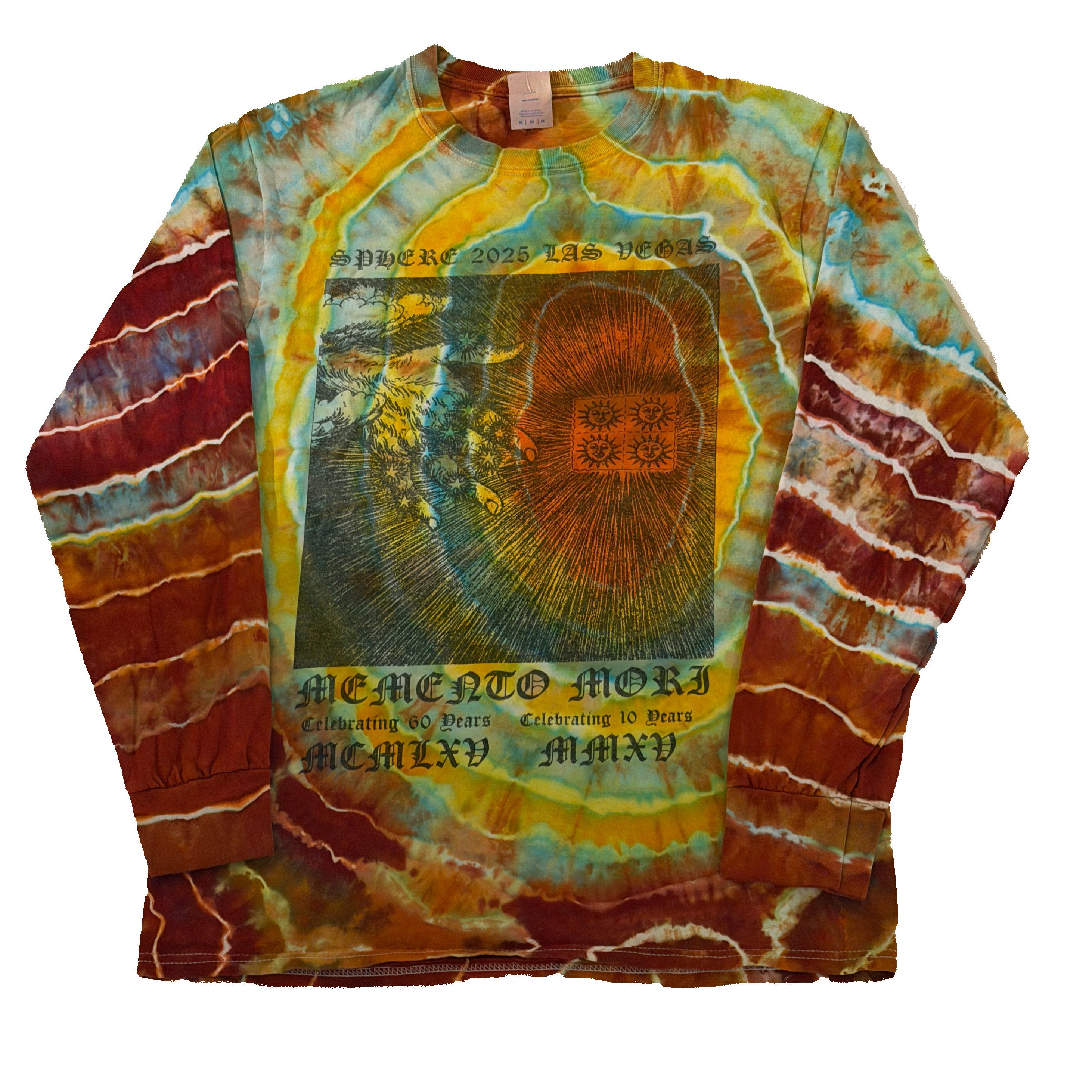MEMENTO MORI 2025 commemorative print long sleeve tie-dye (READY TO SHIP) - M