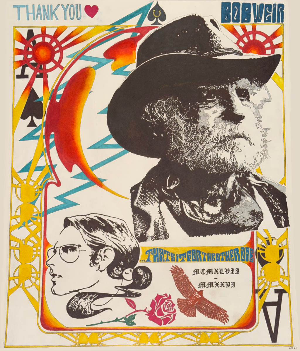 Bob weir commemorative portrait HOLO poster 12x18 (READY TO SHIP)