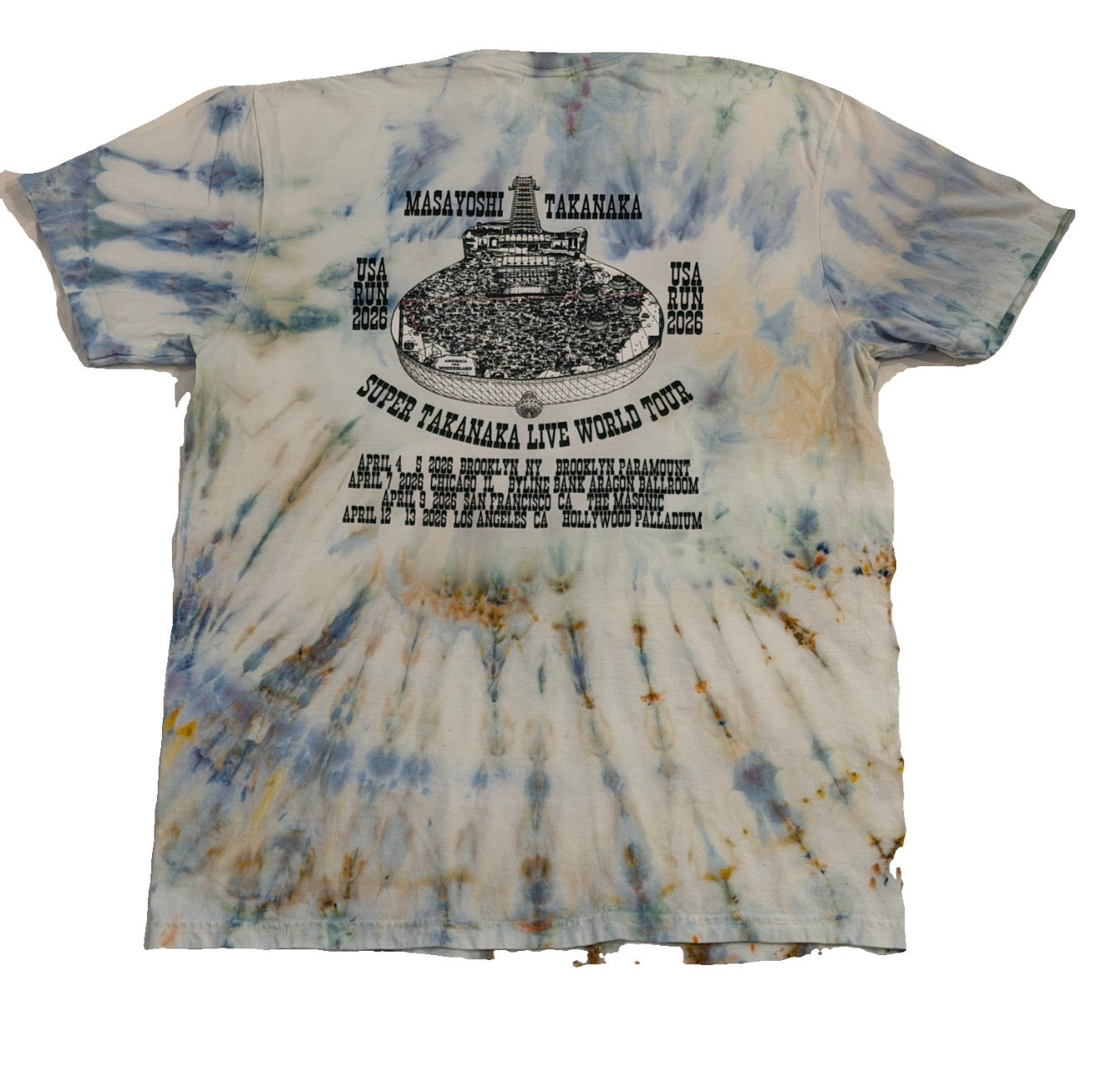 masayoshi world tour/usa run tie dye short sleeve (READY TO SHIP)