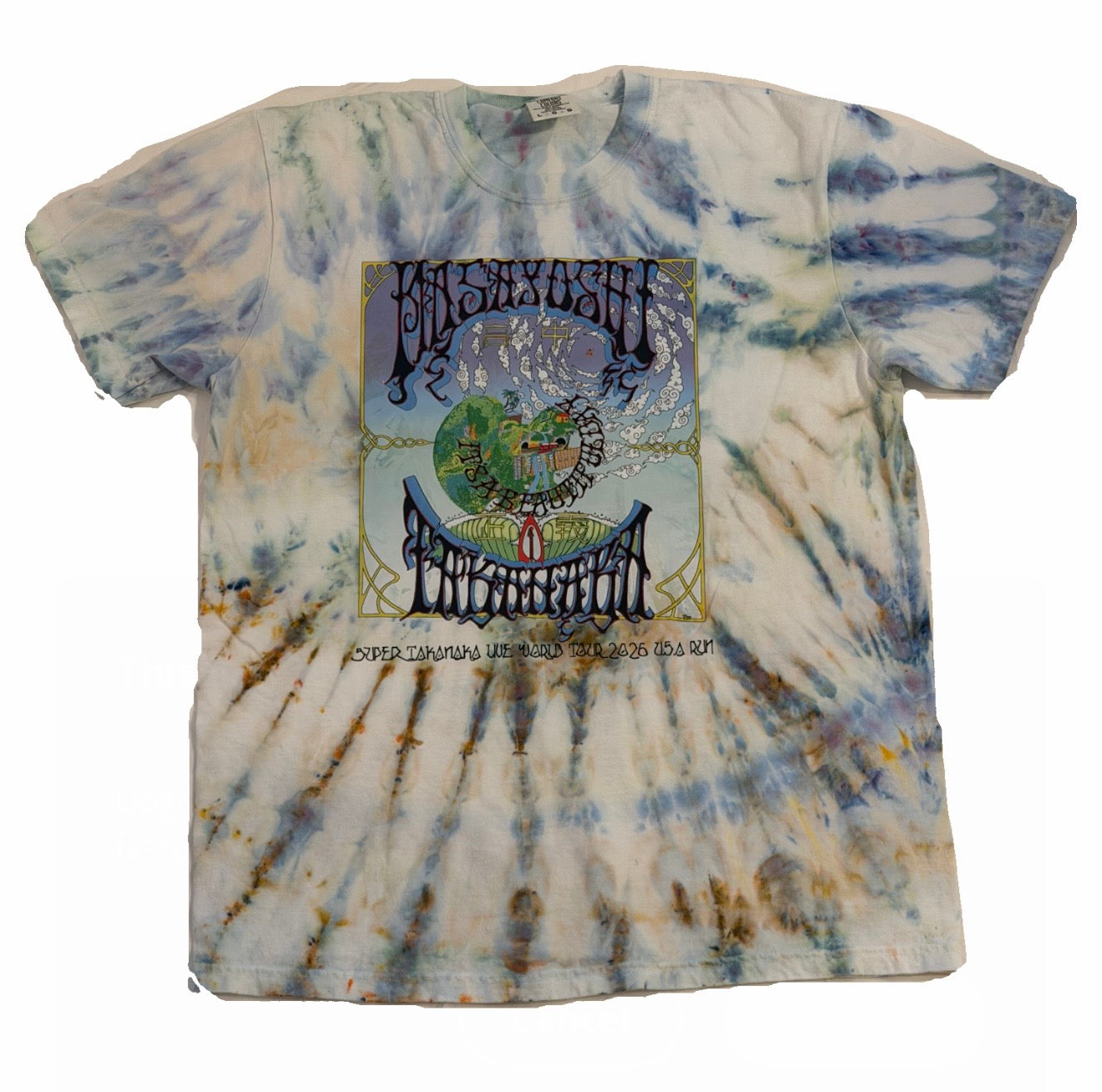 masayoshi world tour/usa run tie dye short sleeve (READY TO SHIP)