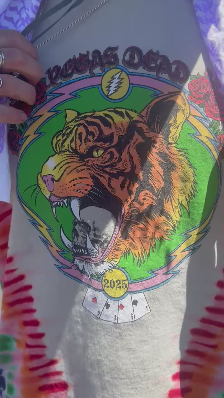 GOLDEN RULE GOODS vegas dead screen printed tie dye (READY TO SHIP)