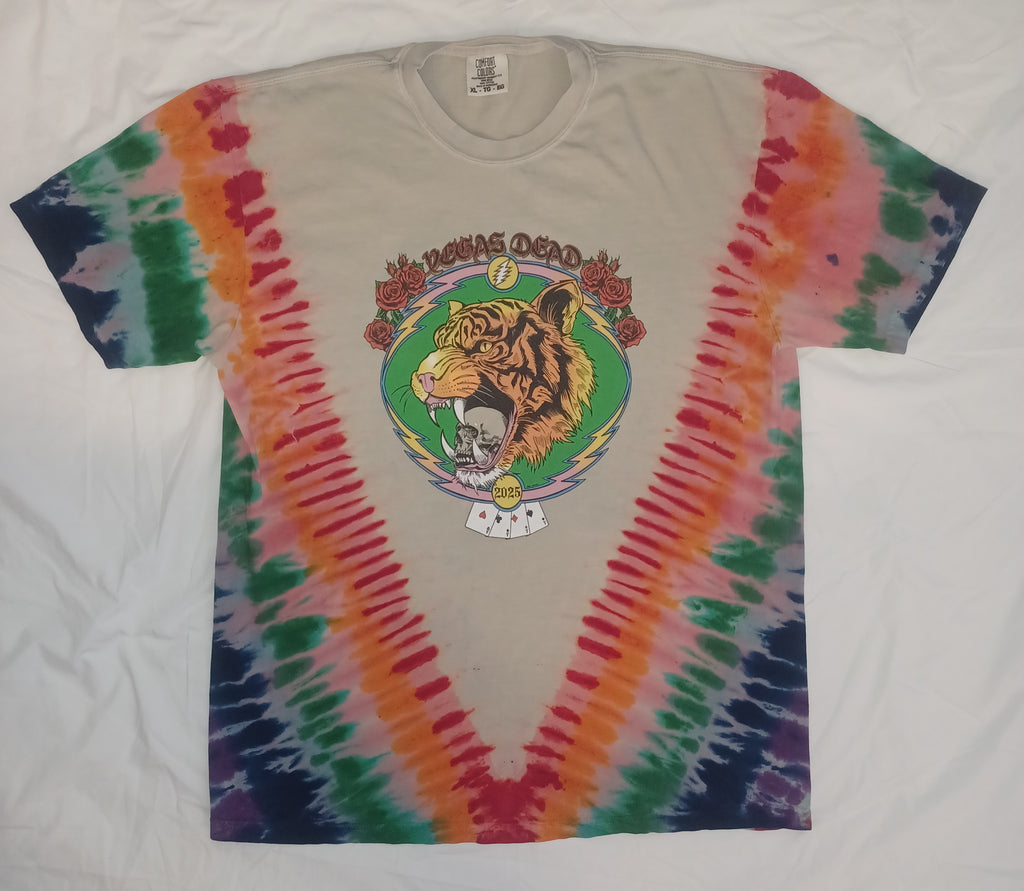 GOLDEN RULE GOODS vegas dead screen printed tie dye (READY TO SHIP)
