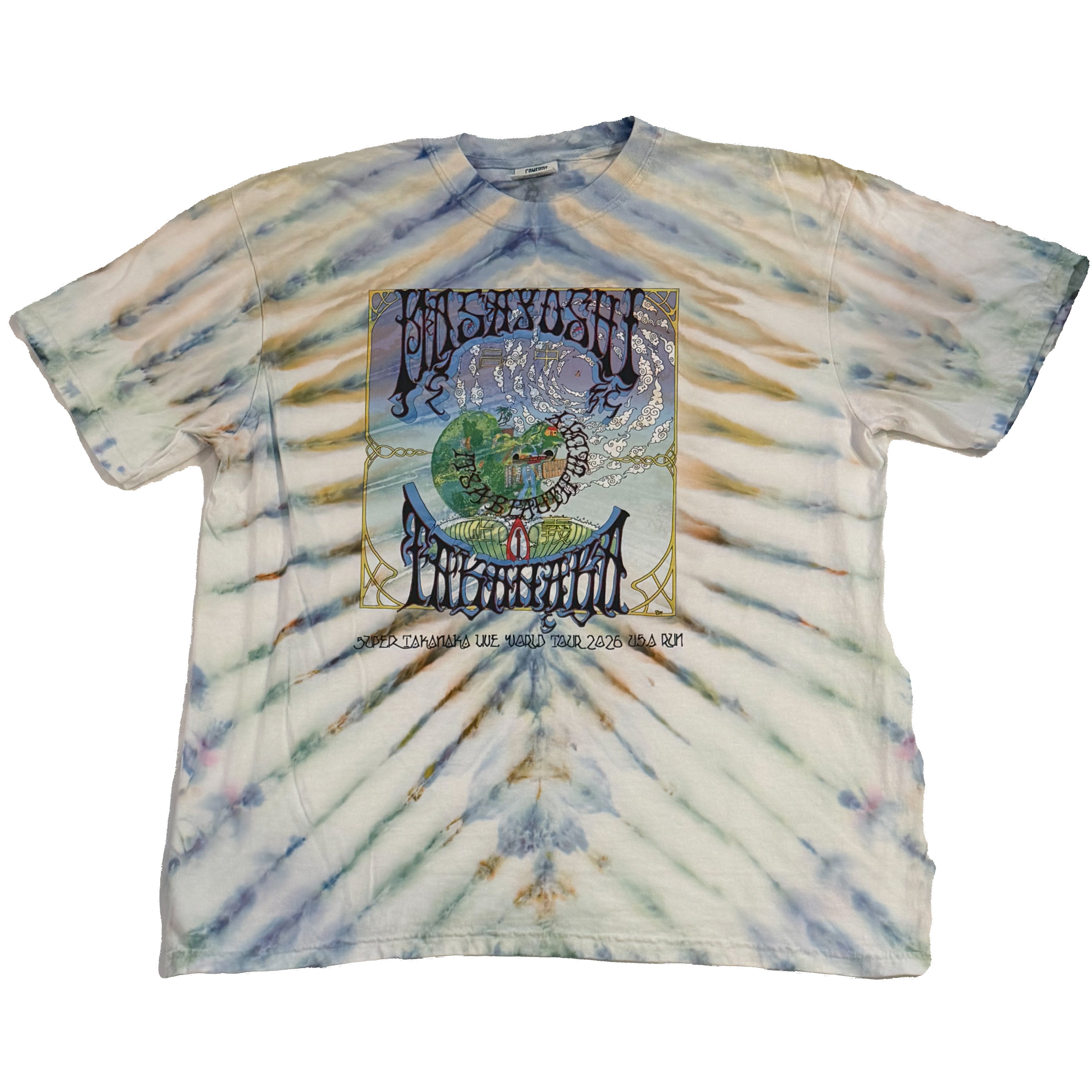 masayoshi world tour/usa run tie dye short sleeve (READY TO SHIP)